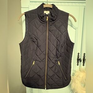 Crown and Ivy Navy Blue Quilted Vest XS
